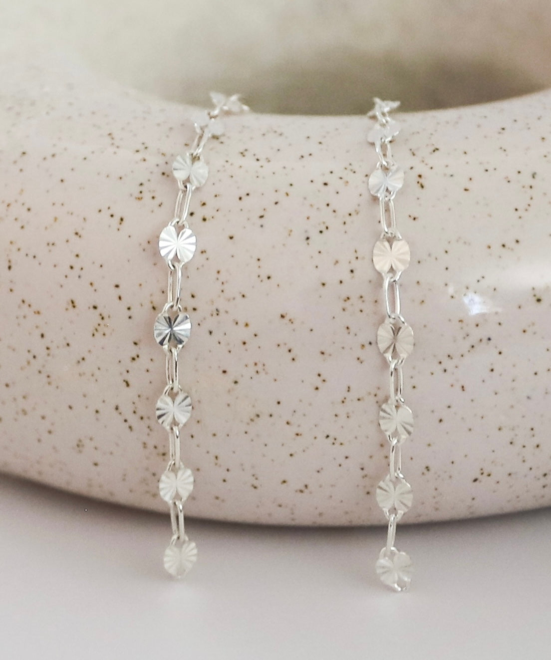 Large 1+1 Sunburst Paperclip Chain