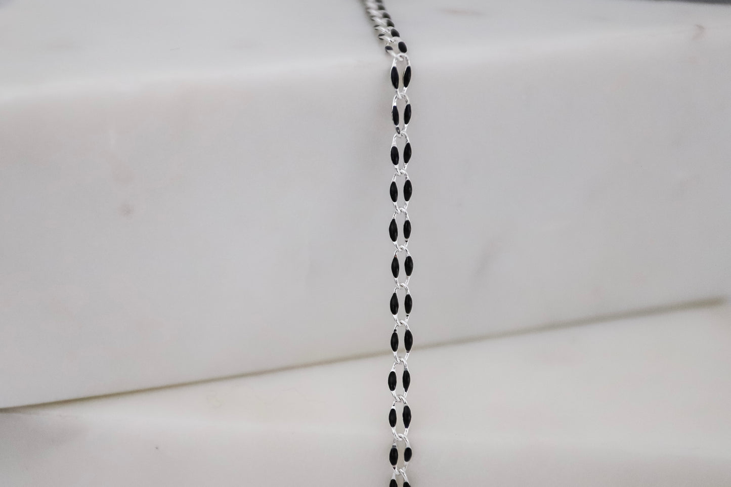 Plated Enamel Chain - Black