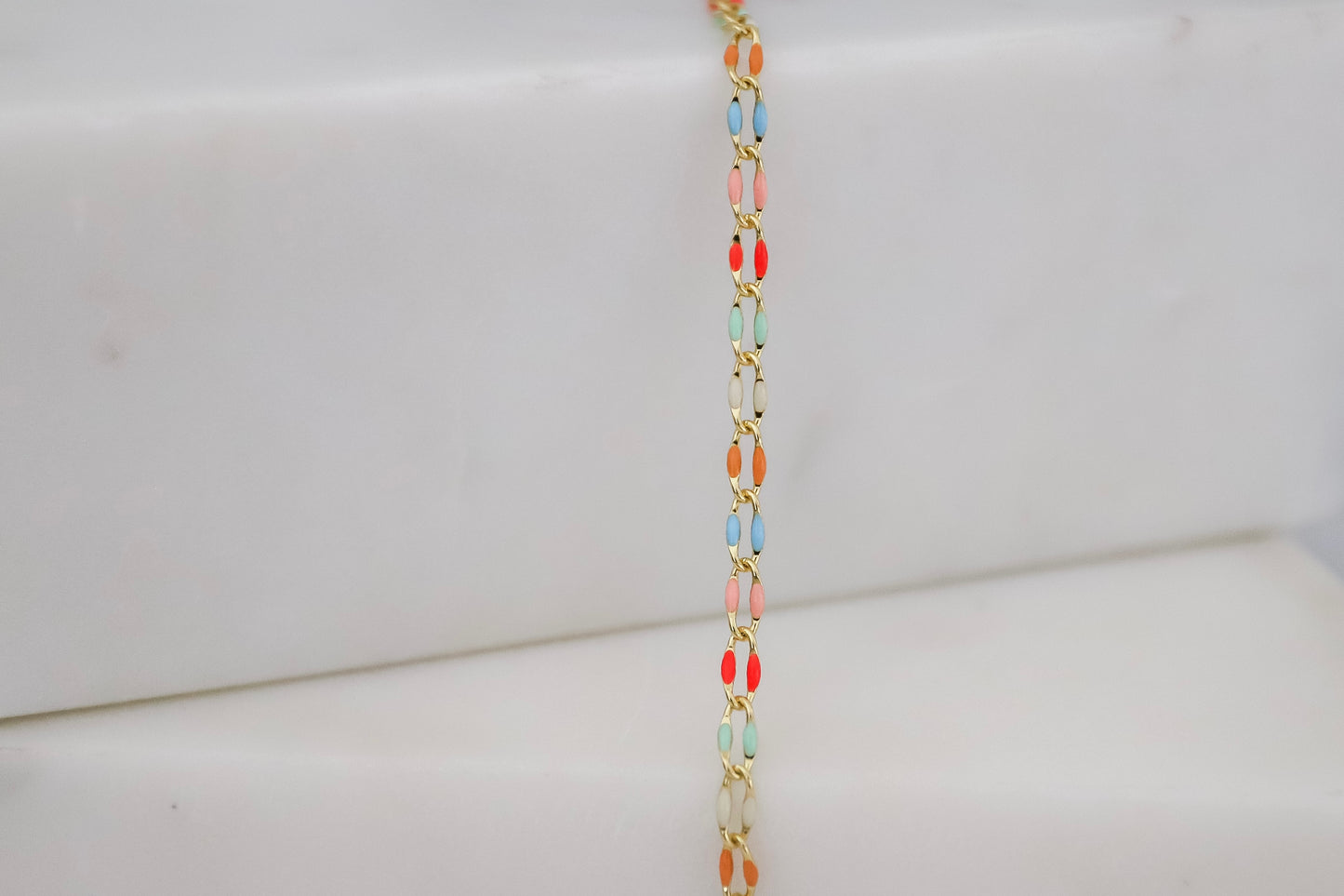 Plated Enamel Chain - Beach Babe