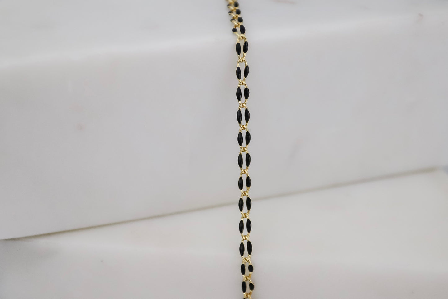 Plated Enamel Chain - Black