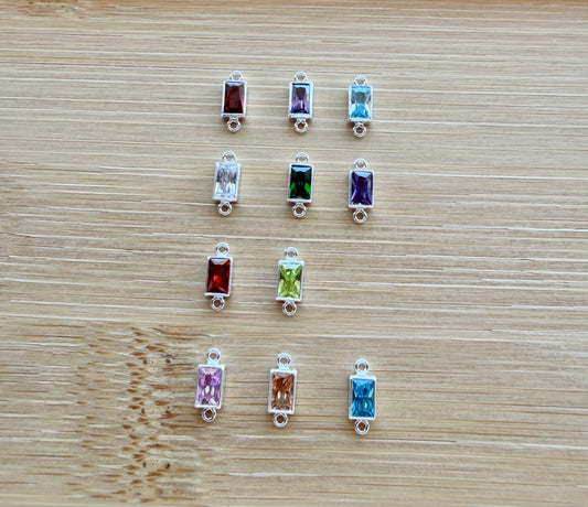 Rectangle Birthstone Connector