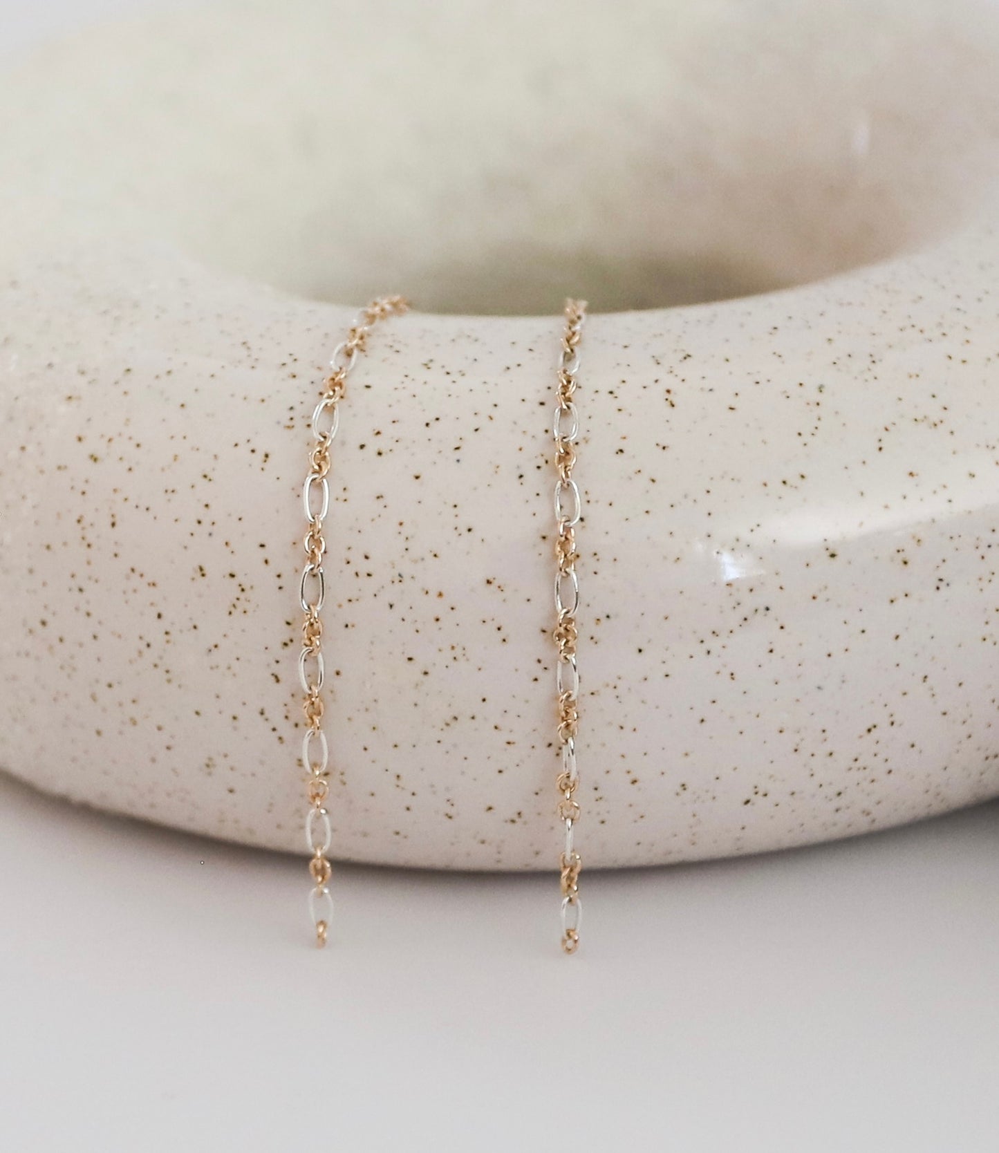 Mixed Metal Baby Fig Chain