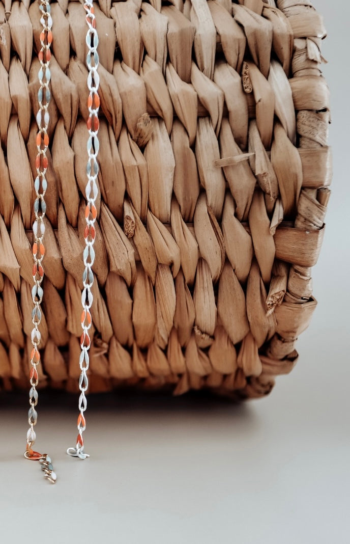 Plated Enamel Chain - Harvest Plaid