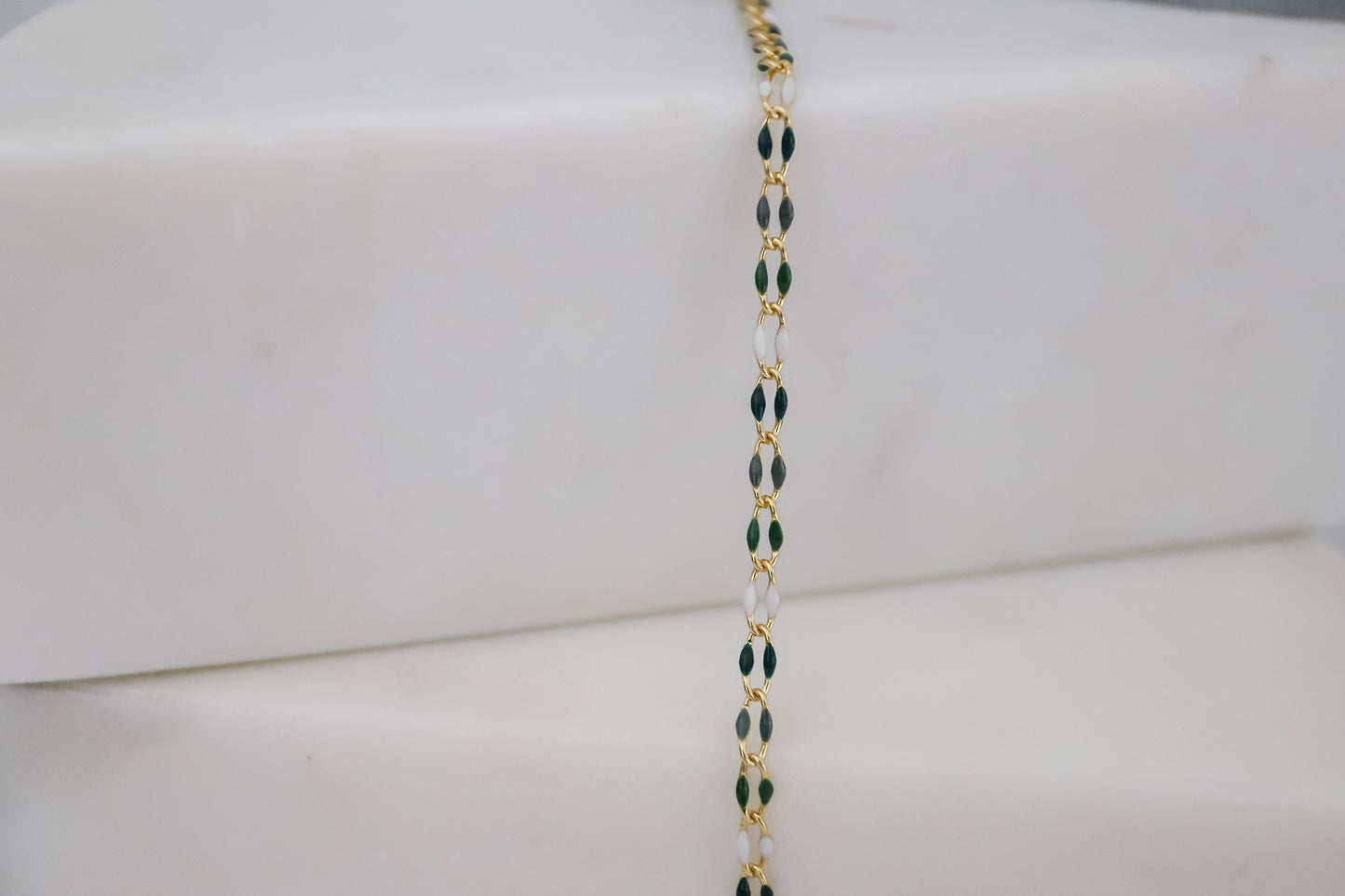 Plated Enamel Chain - Evergreen