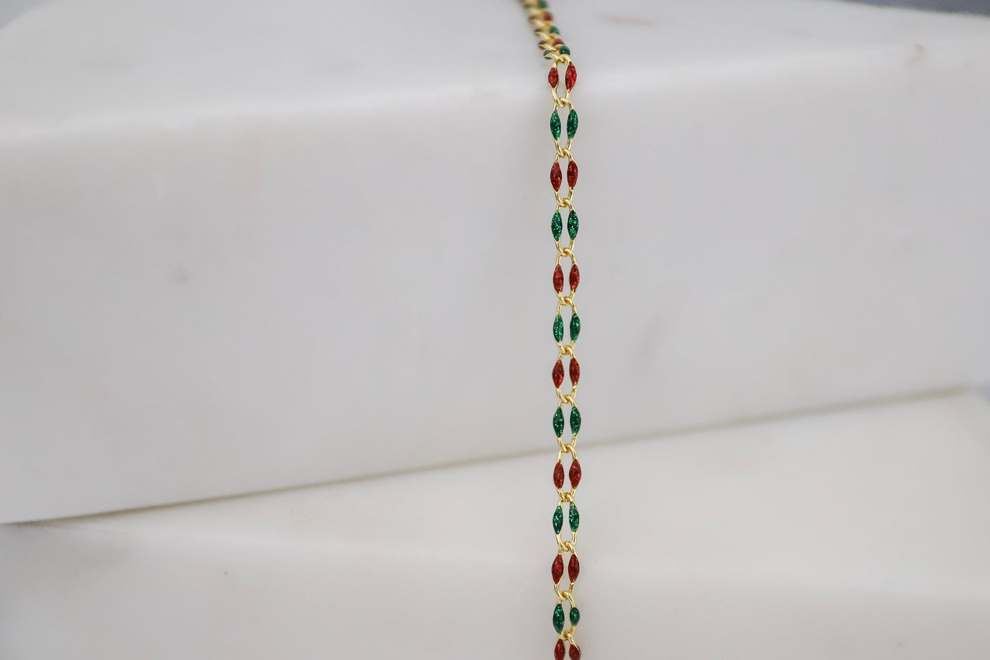Plated Enamel Chain - Merry & Bright