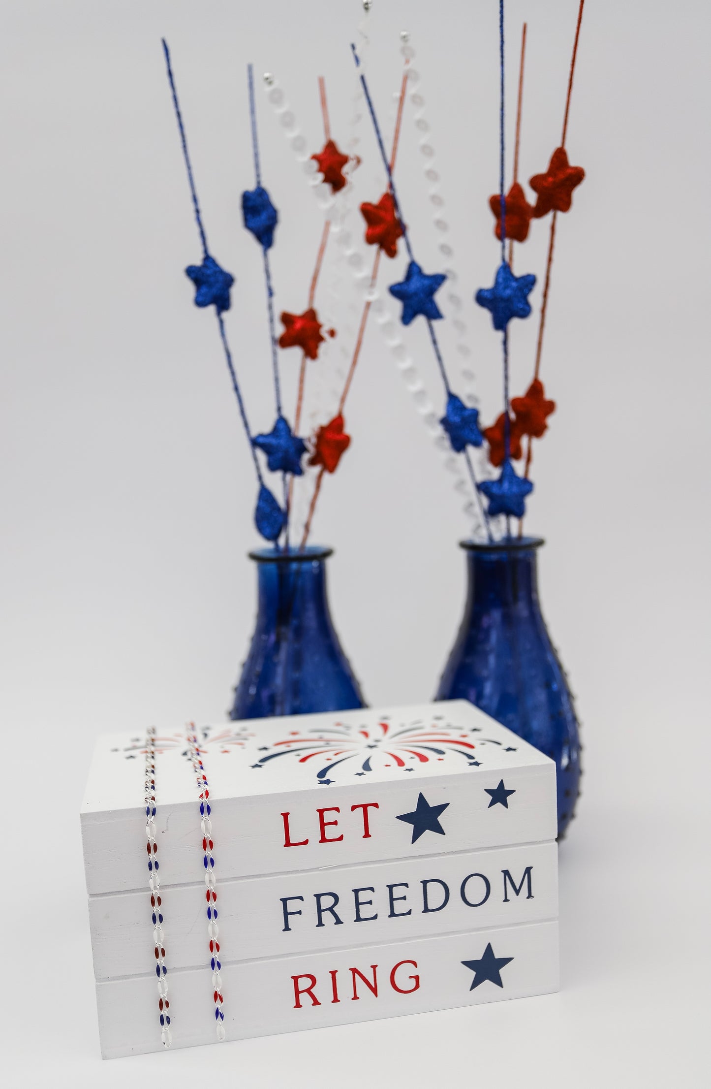 Plated Enamel Chain - Red White and Blue