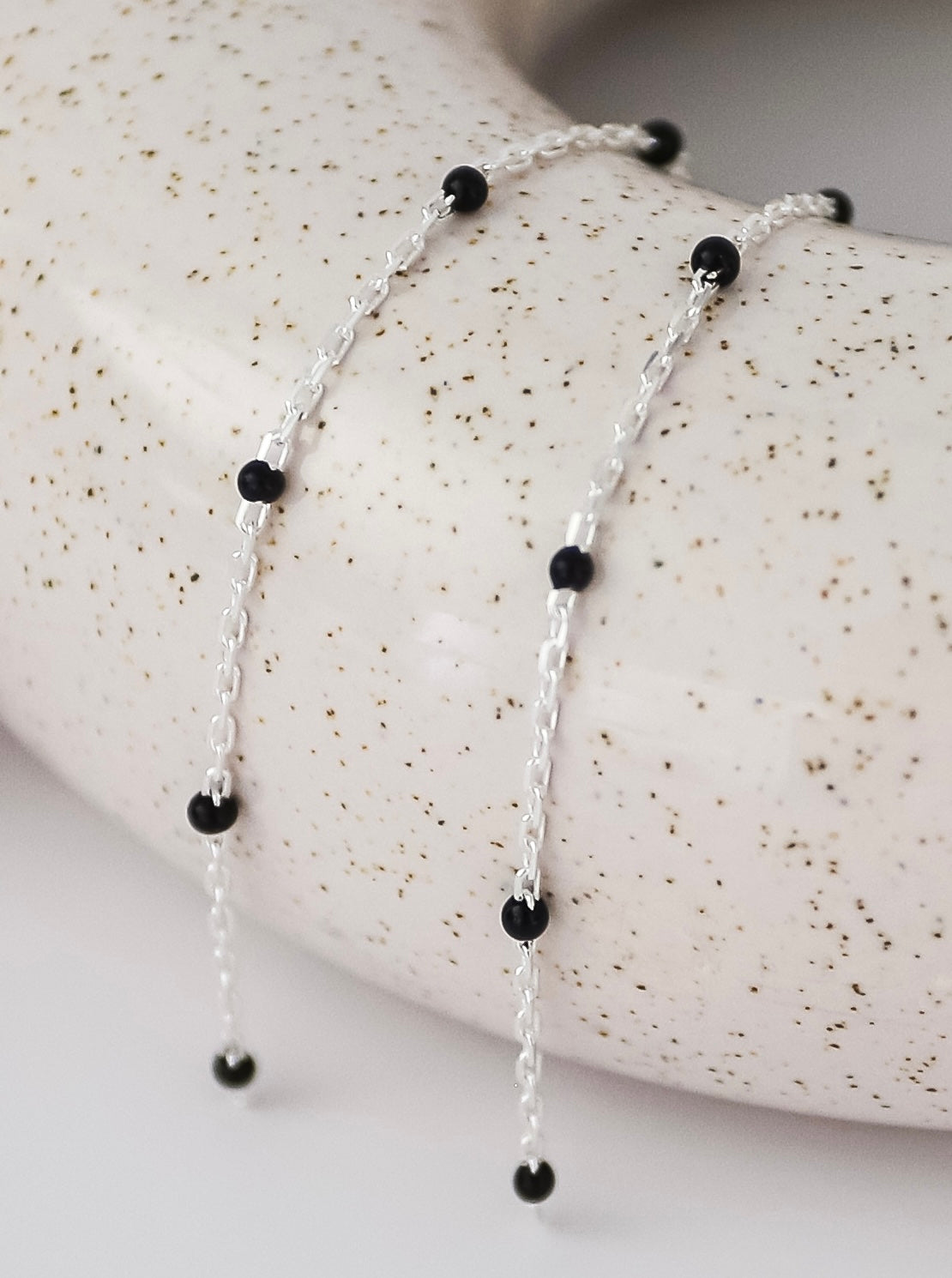 Black Enamel Satellite Chain