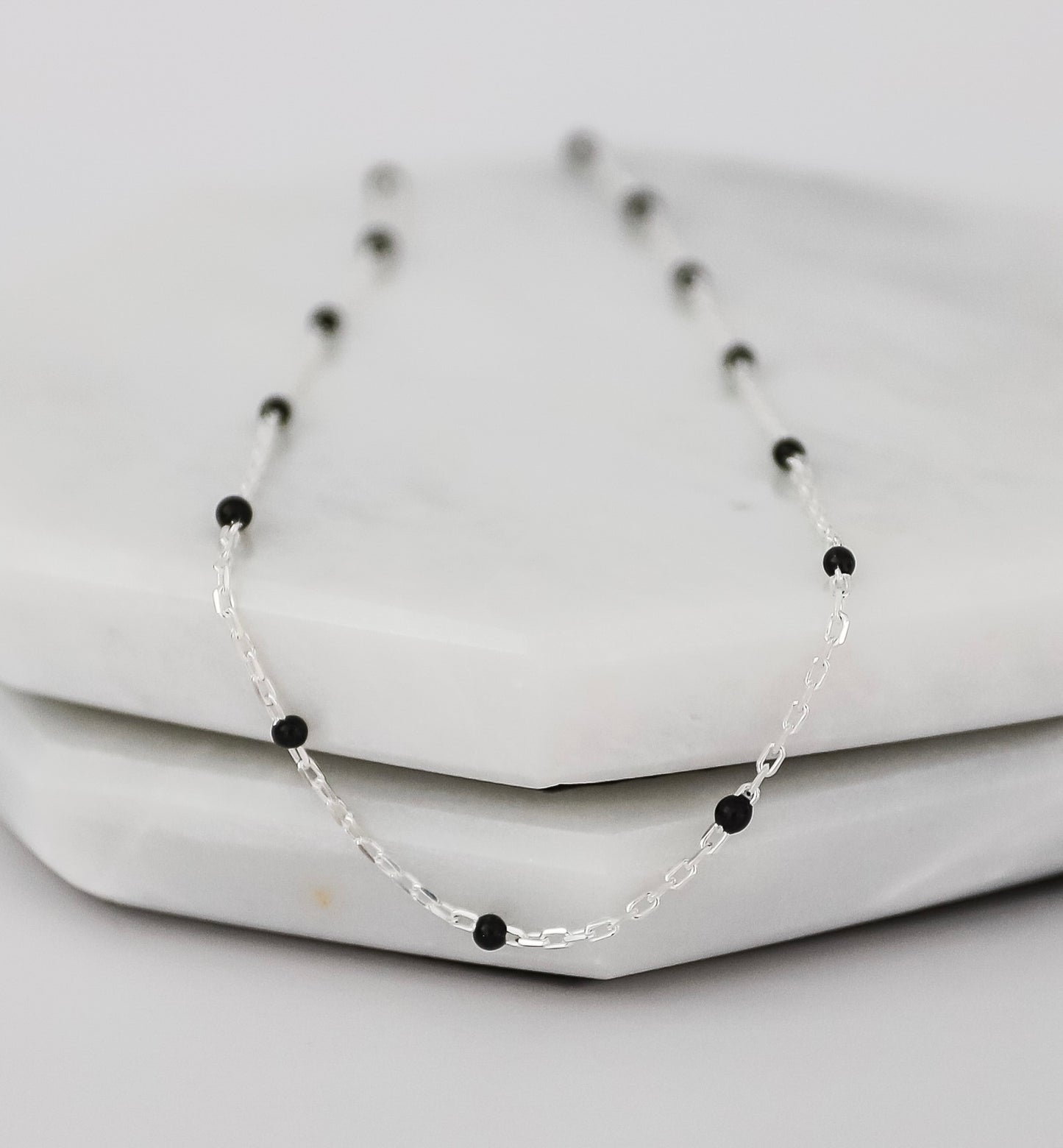Black Enamel Satellite Chain