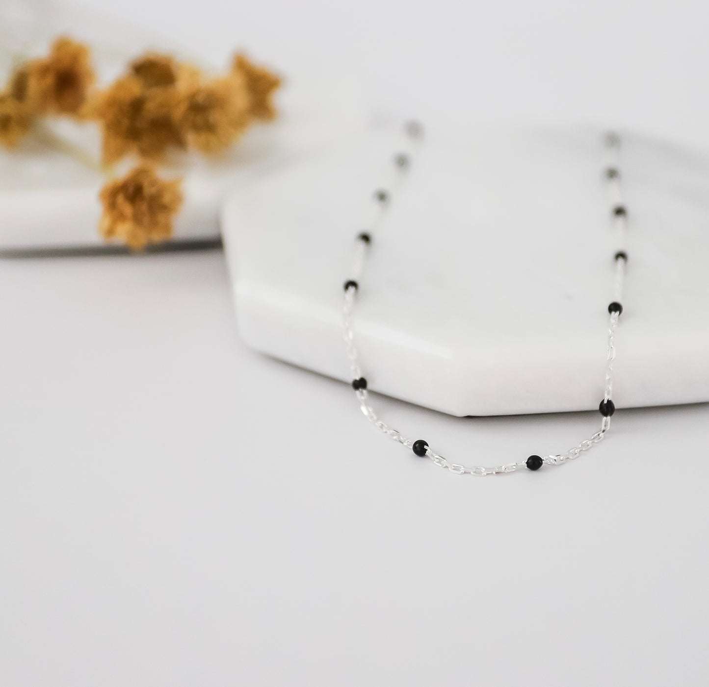 Black Enamel Satellite Chain