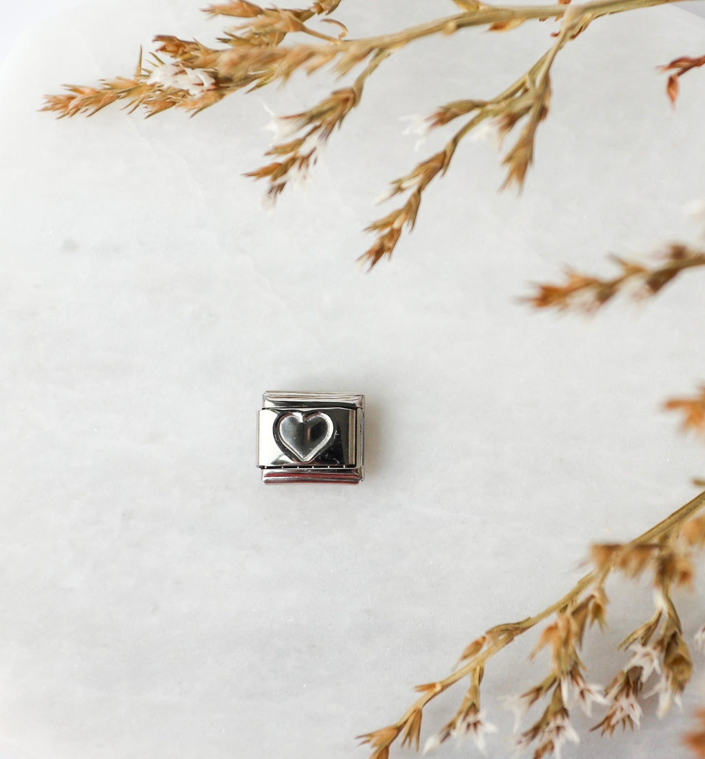 Italian Charm - Classic Stamped Heart