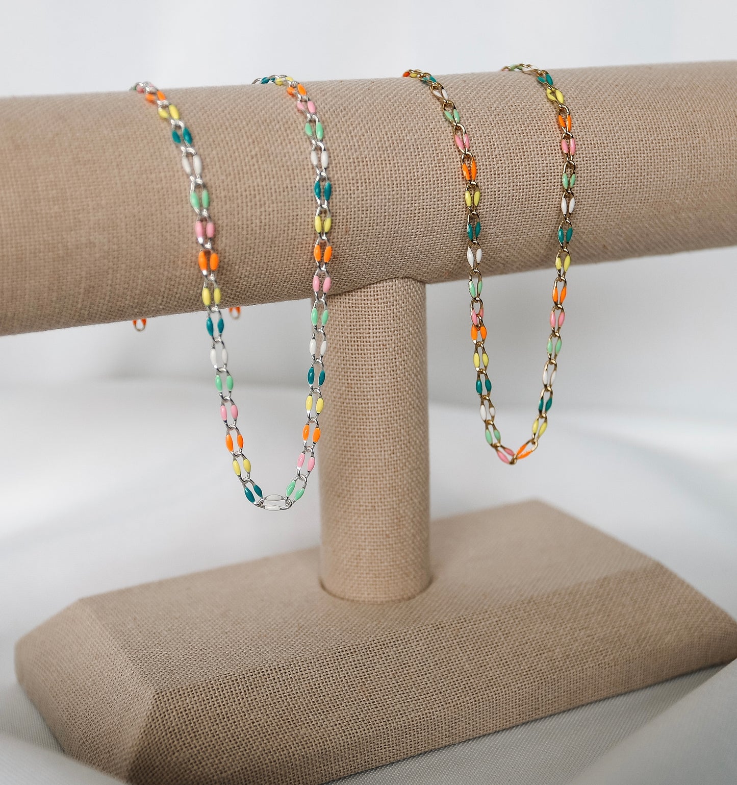 Plated Enamel Chain - Multicolored