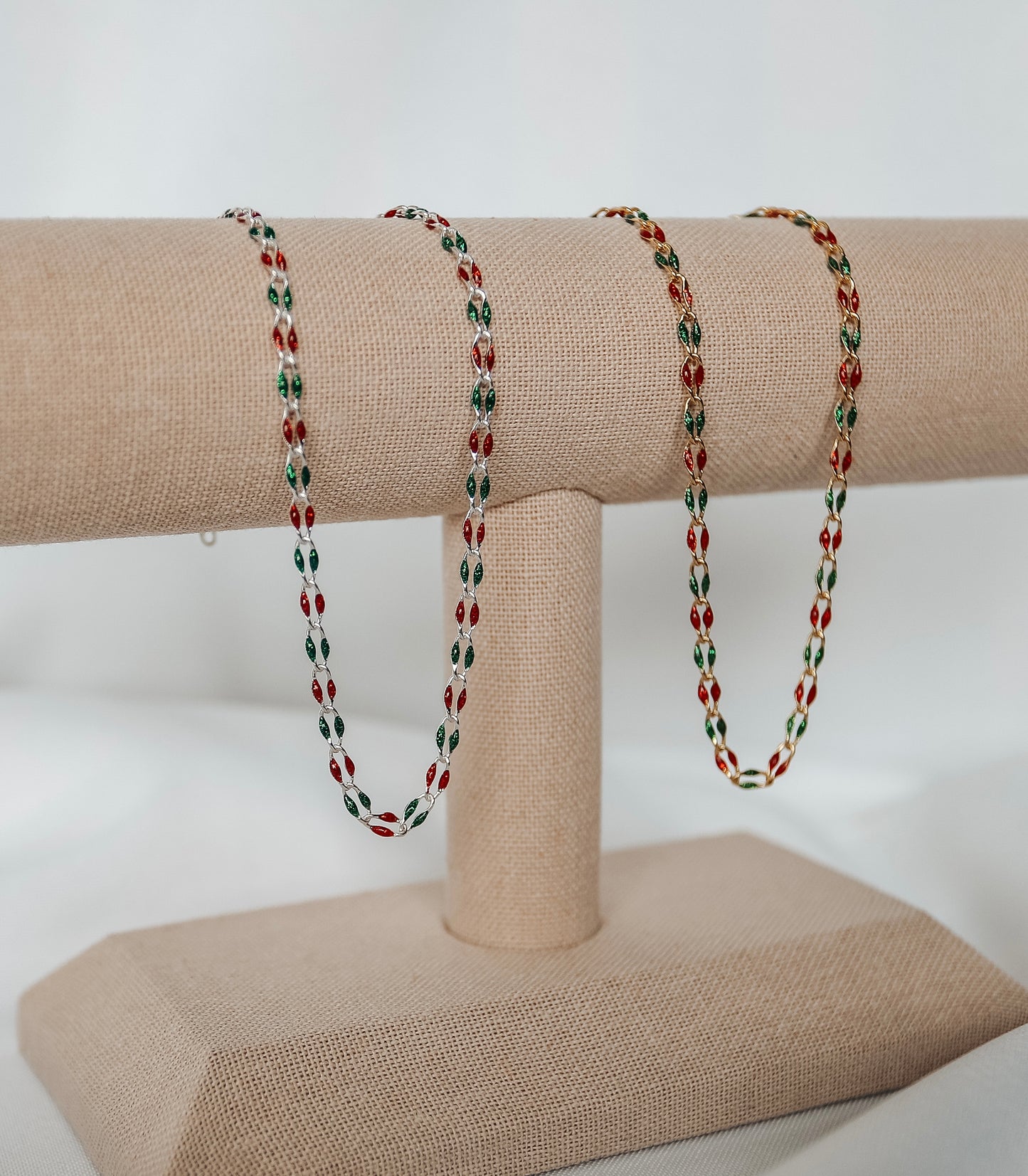 Plated Enamel Chain - Merry & Bright