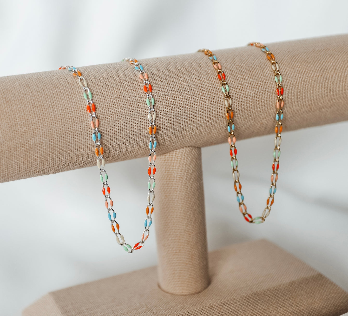 Plated Enamel Chain - Beach Babe