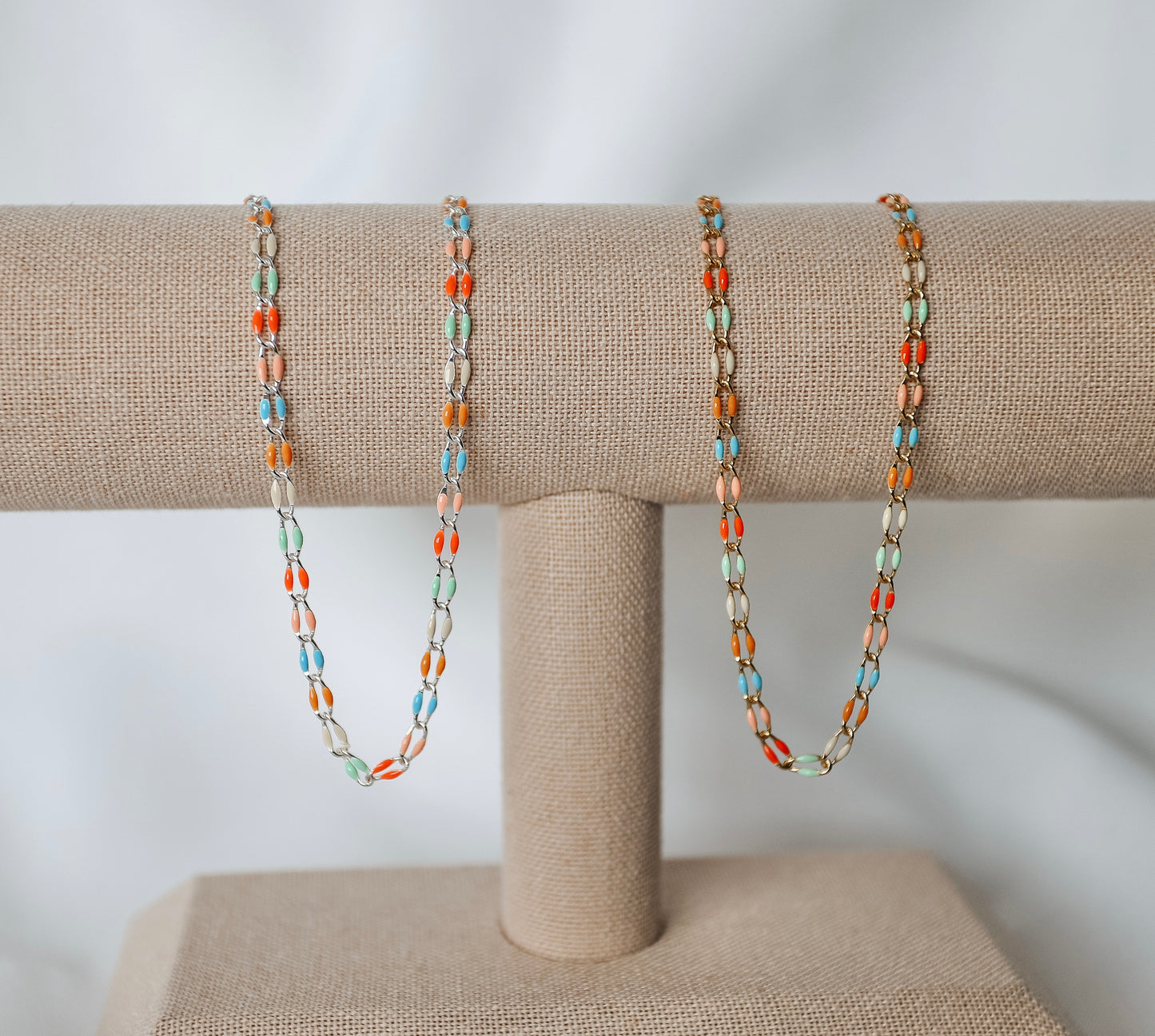 Plated Enamel Chain - Beach Babe