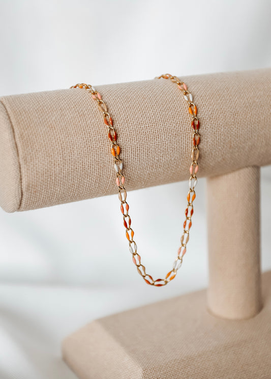 Plated Enamel Chain - Pumpkin Spice