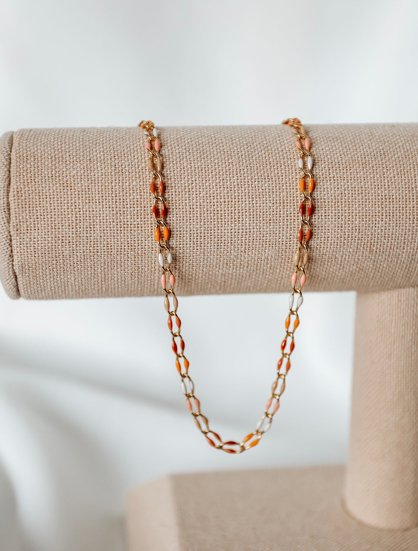 Plated Enamel Chain - Pumpkin Spice