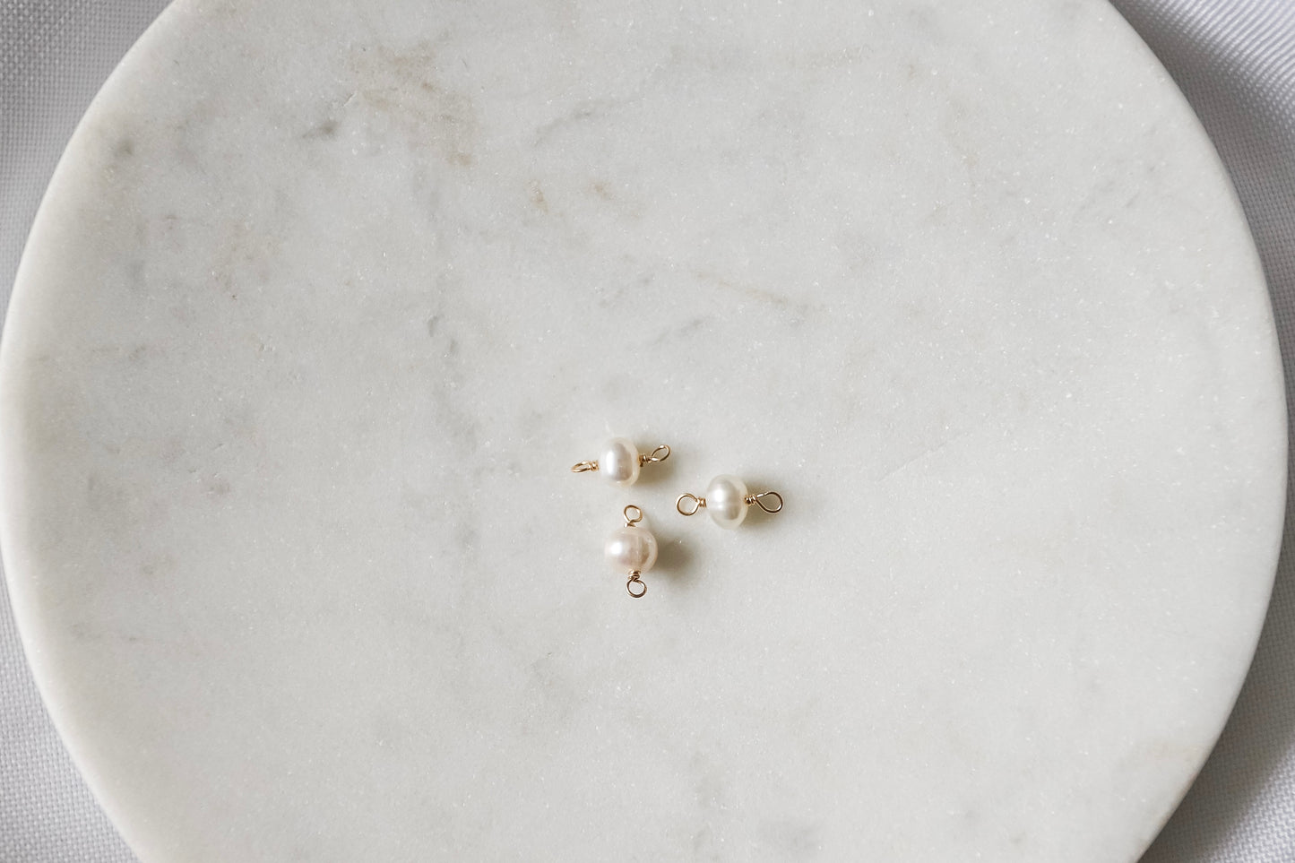 4mm Fresh Water Pearl Connectors (Set of 3)
