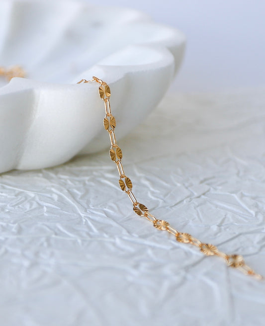 Large 1+1 Sunburst Paperclip Chain