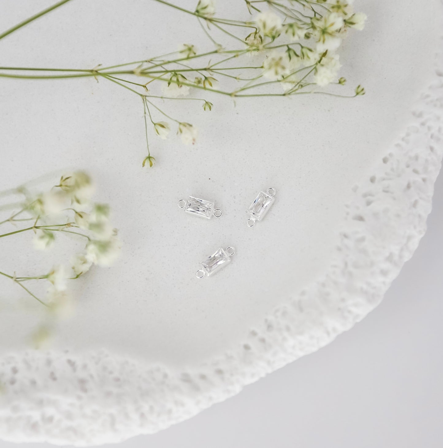 5mm Rectangle Bezel Connectors (Set of 3)