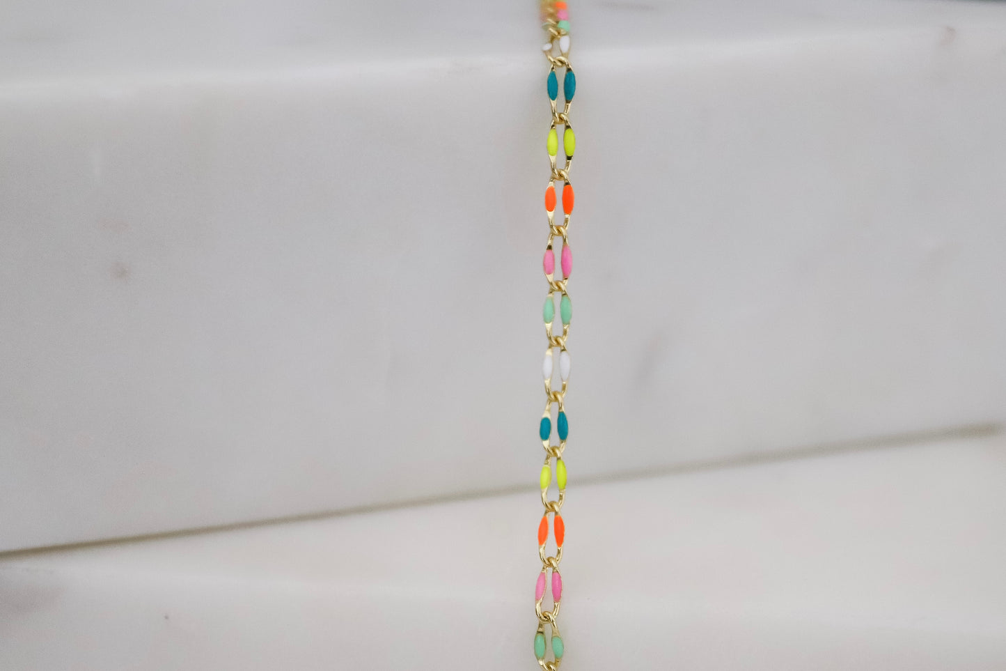 Plated Enamel Chain - Multicolored