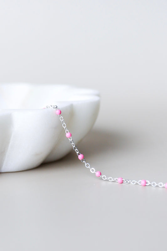 Pink US Enamel Satellite Chain