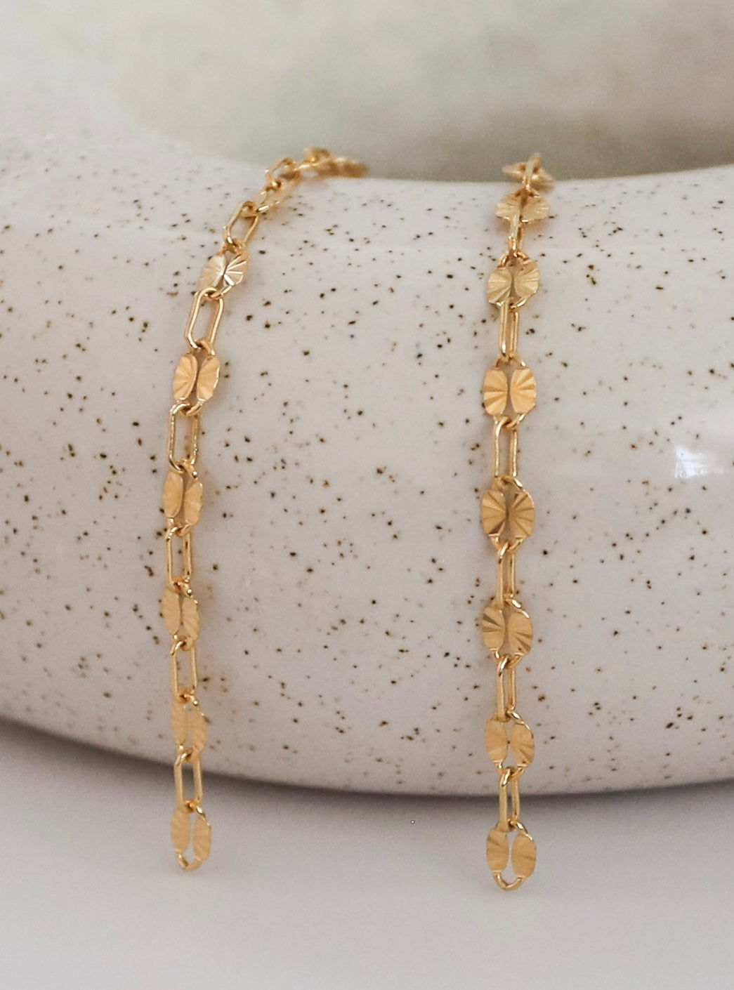 Large 1+1 Sunburst Paperclip Chain