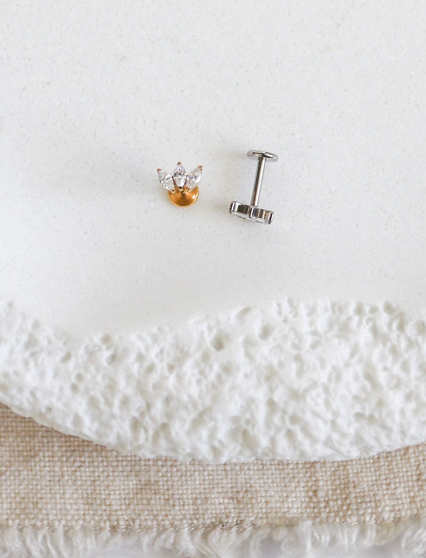 3 CZ Marquise Earring