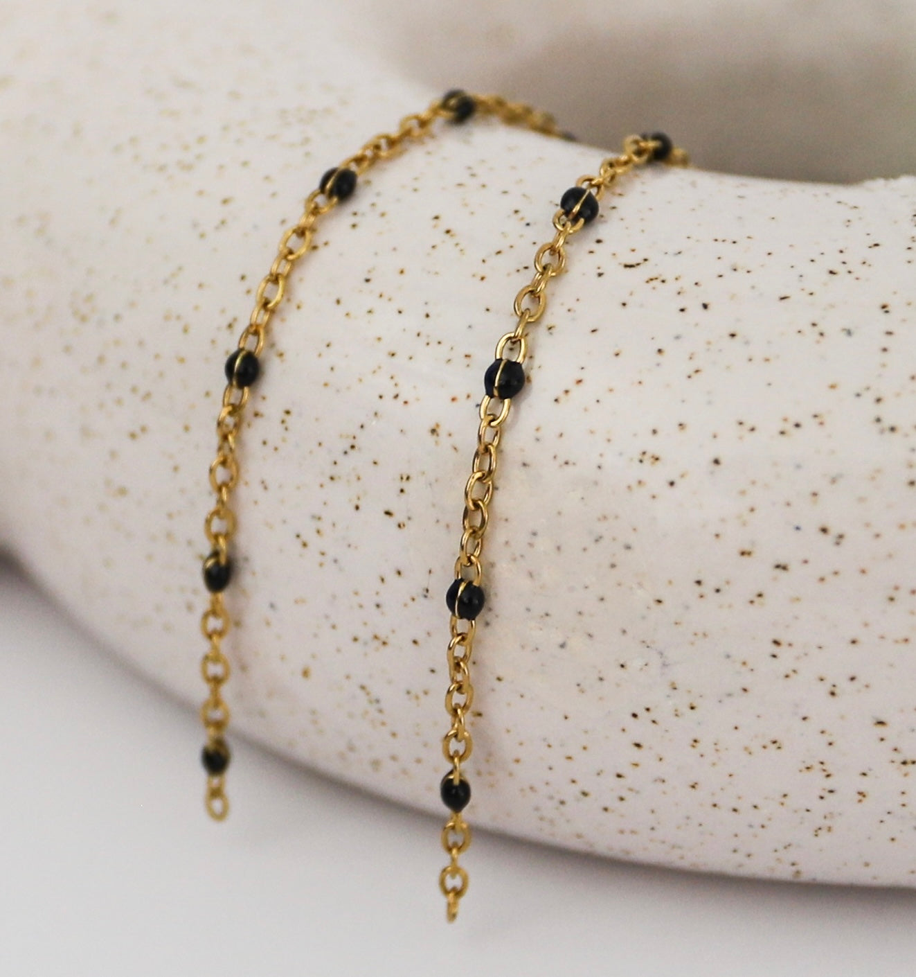 Black Enamel Stainless Steel Satellite Chain