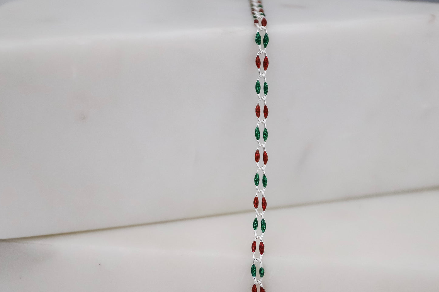 Plated Enamel Chain - Merry & Bright