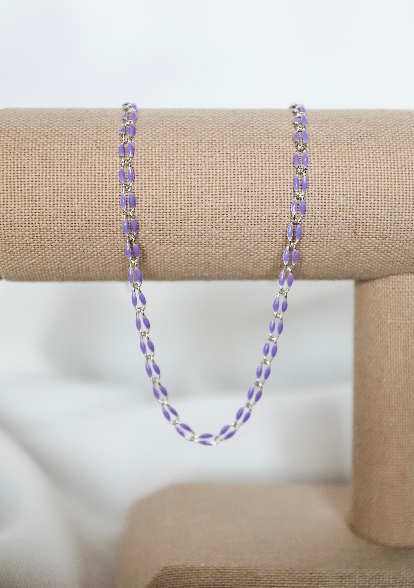 Plated Enamel Chain - Lavender