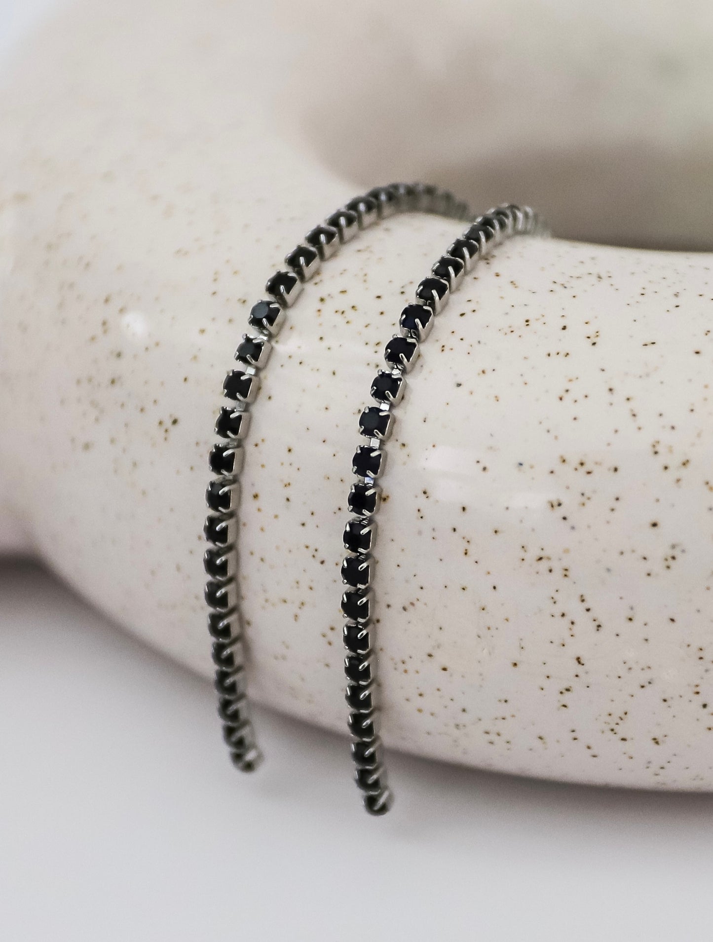 2mm Tennis Stainless Steel Chain - Black