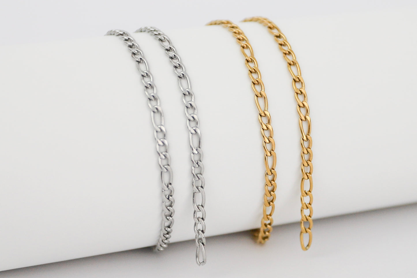 3mm 3+1 Figaro Stainless Steel Chain