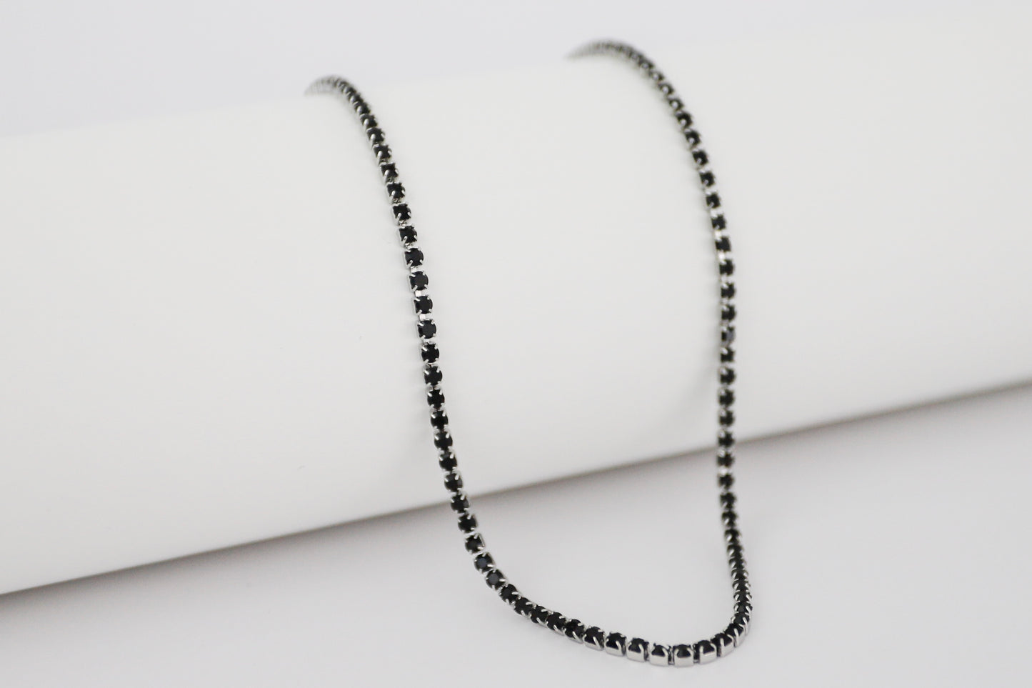 2mm Tennis Stainless Steel Chain - Black
