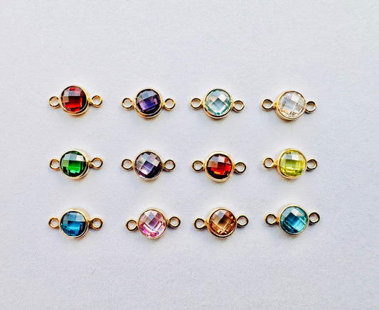 Flatback Birthstone Connector