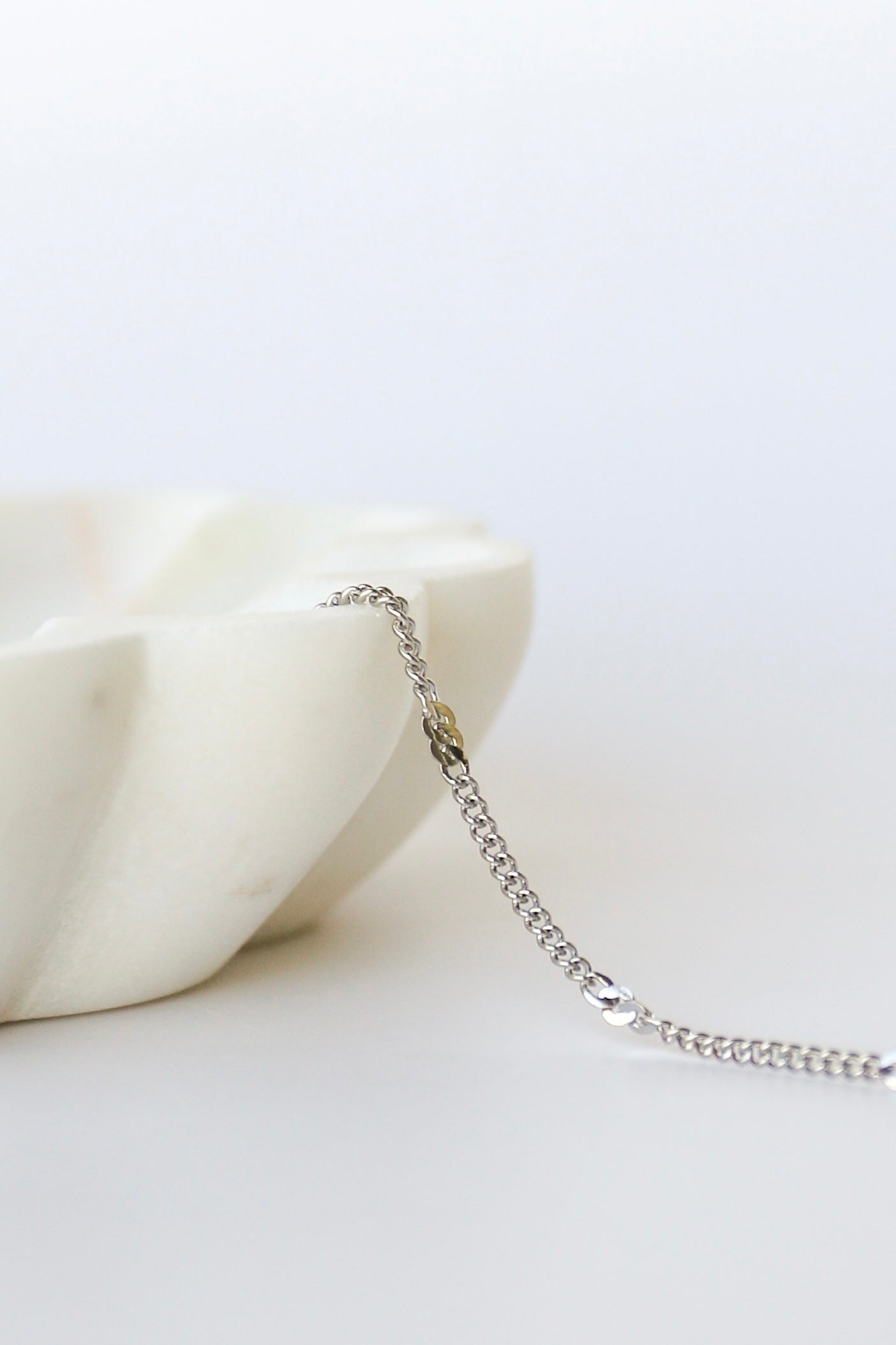 Station Curb Stainless Steel Chain - 14k PVD Plating