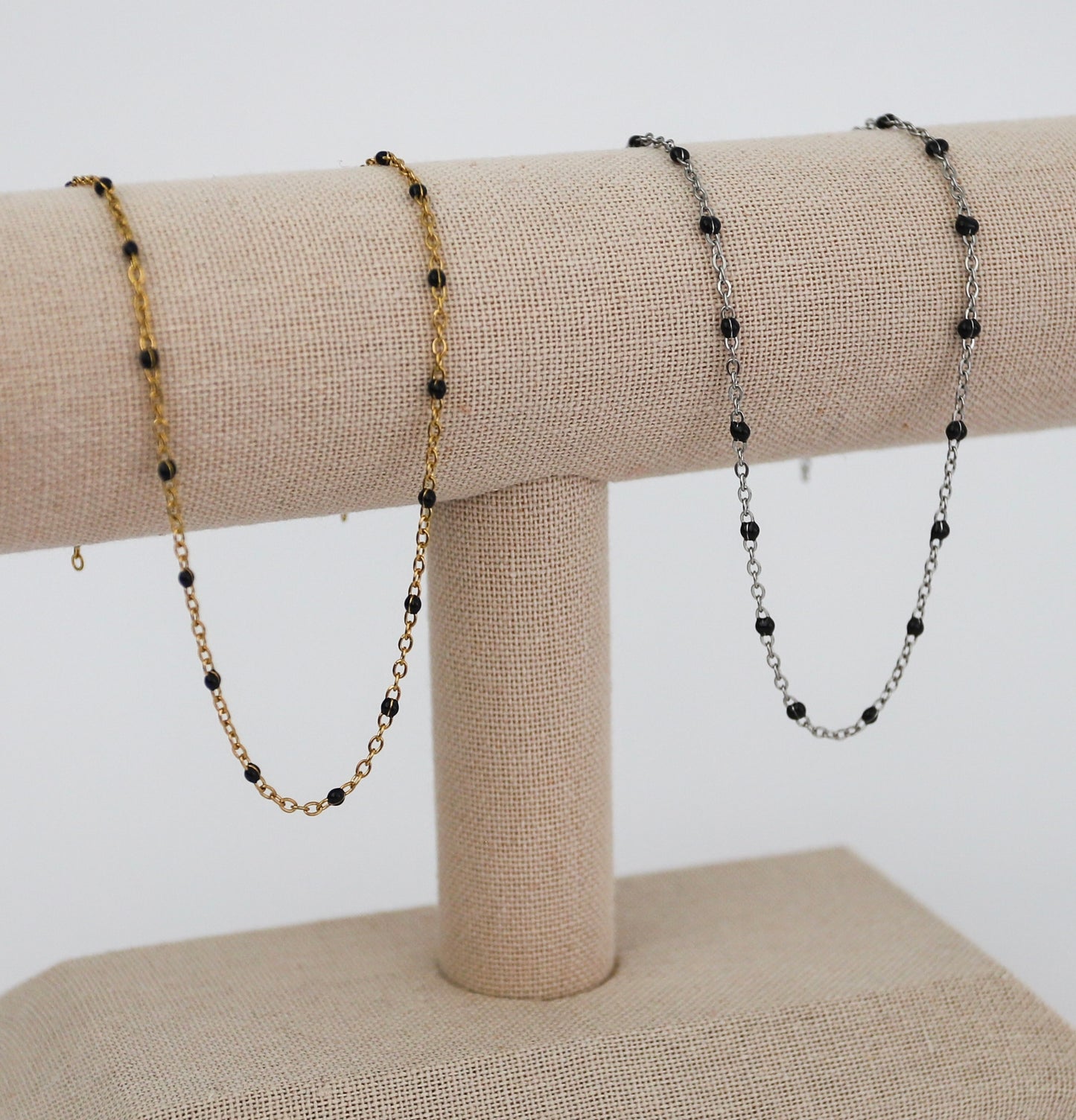 Black Enamel Stainless Steel Satellite Chain