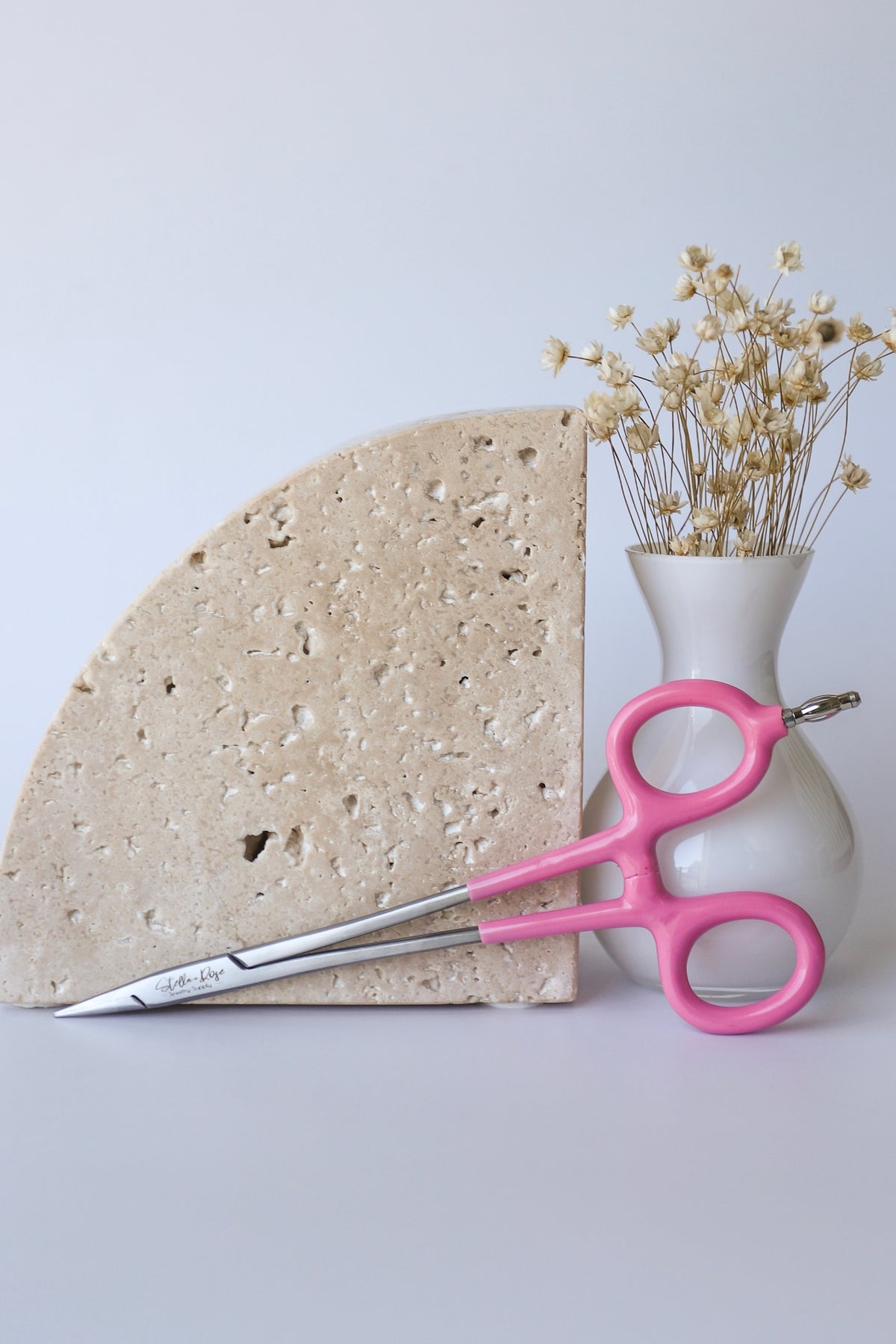 Grounded Locking Hemostats - Pink & Silver