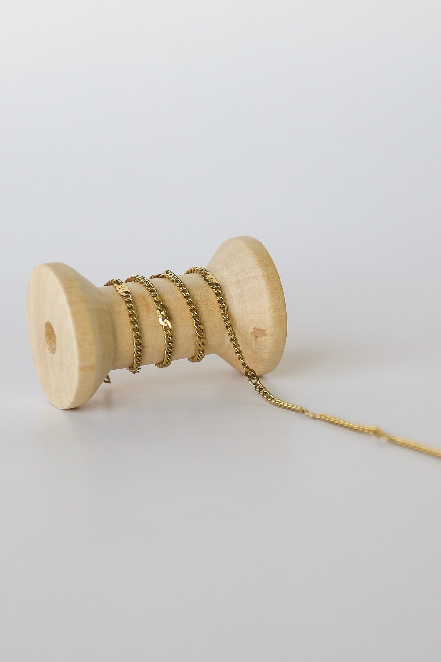 Station Curb Stainless Steel Chain - 14k PVD Plating