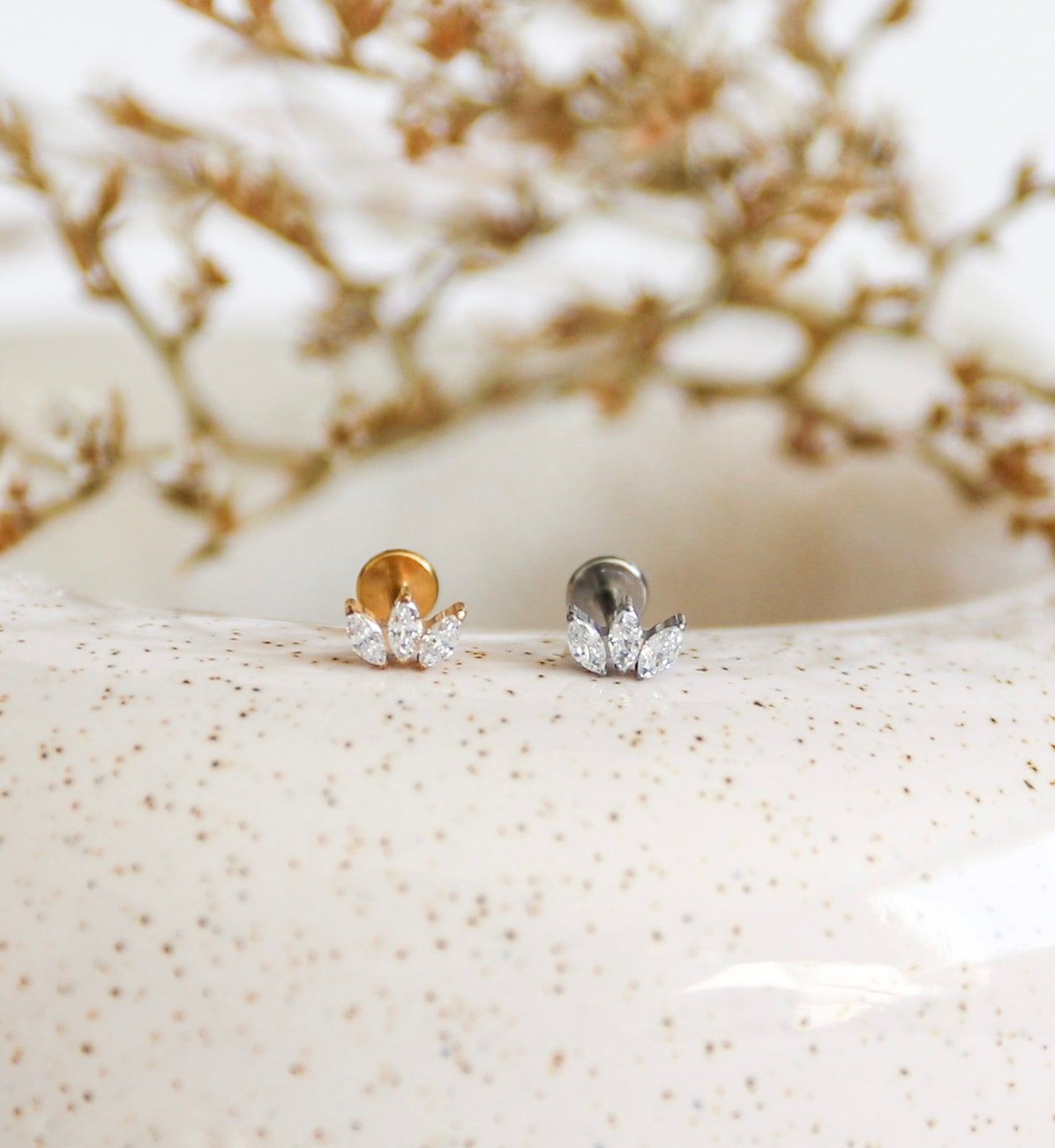 3 CZ Marquise Earring