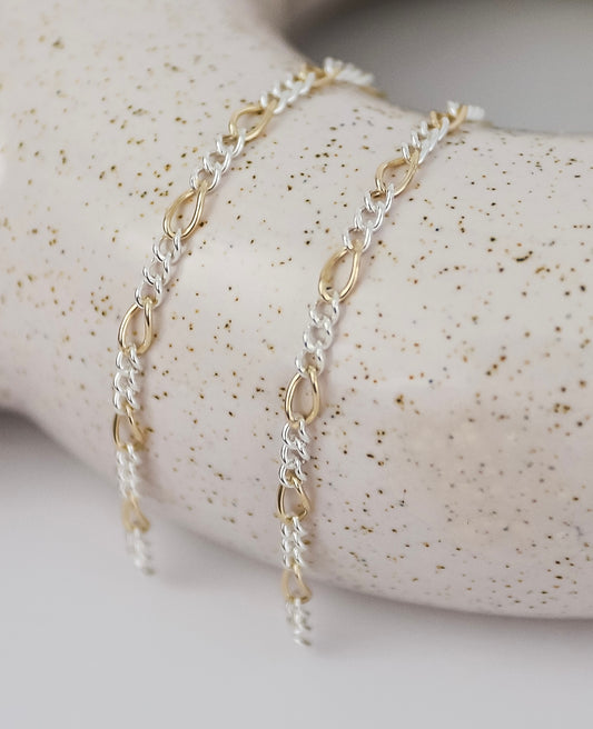 Mixed Metal 3+1 Figaro Chain Style 2