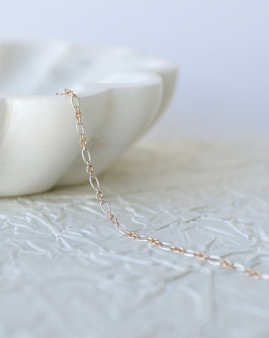 Mixed Metal Baby Fig Chain