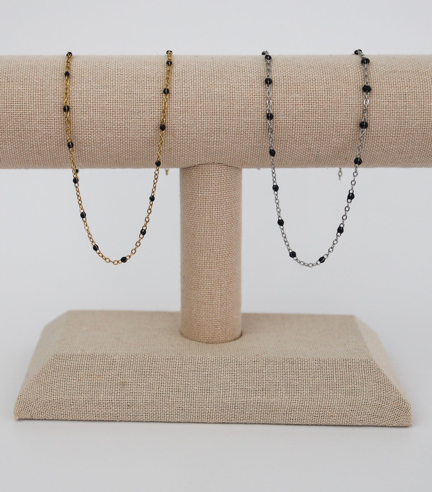 Black Enamel Stainless Steel Satellite Chain