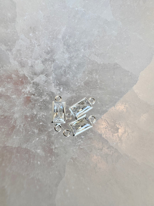 5mm Rectangle Bezel Connectors (Set of 3)