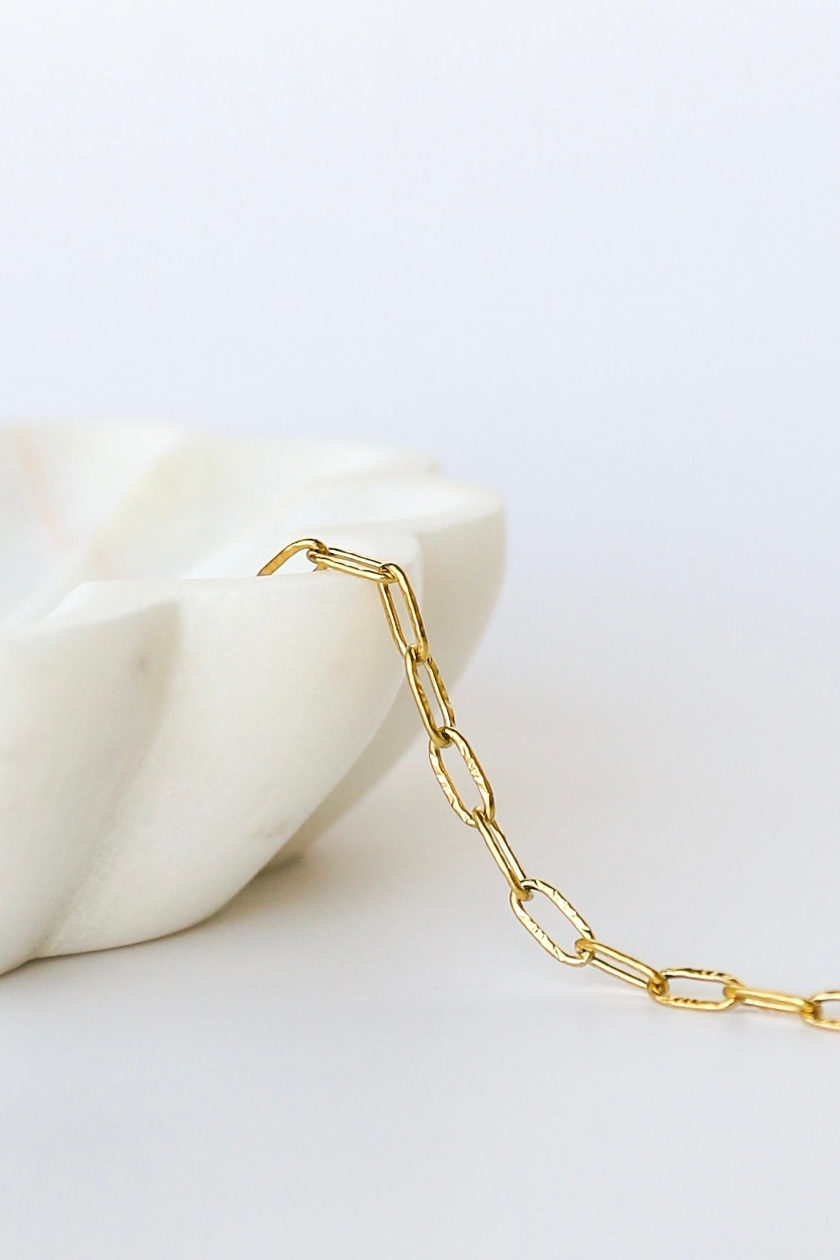 Sunburst Paperclip Stainless Steel Chain - 14k PVD Plating