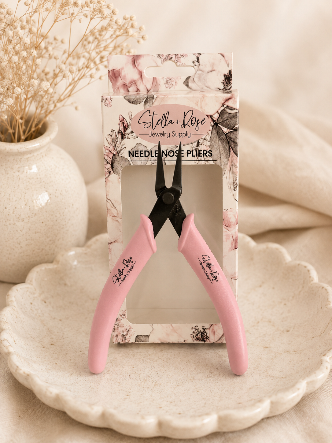 Needle Nose Pliers - Black & Pink
