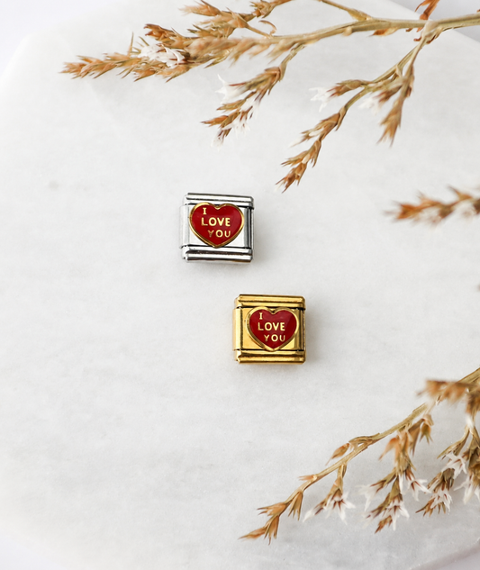 Italian Charm - I Love You - Heart