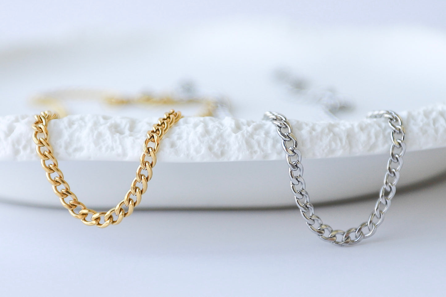 3mm Flat Curb Stainless Steel Chain