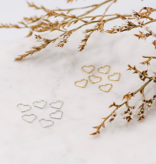 Small Heart Connectors (Set of 6)