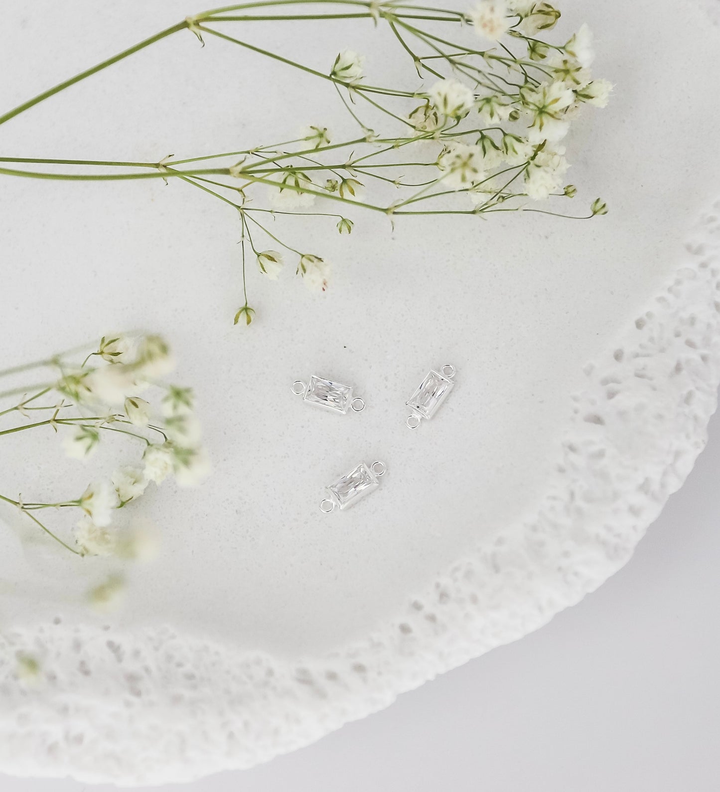 5mm Rectangle Bezel Connectors (Set of 3)