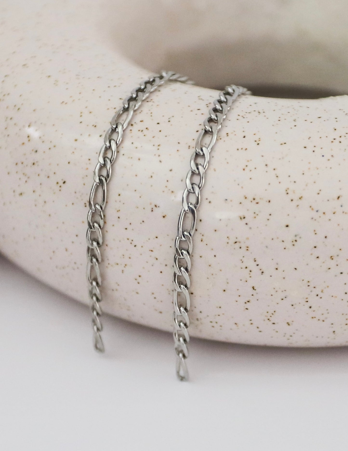 3mm 3+1 Figaro Stainless Steel Chain